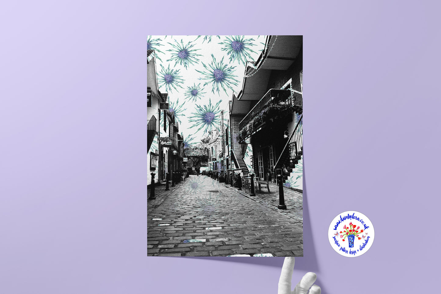 Ashton Lane 'Thistles' Glasgow - A4/A3 Art Print