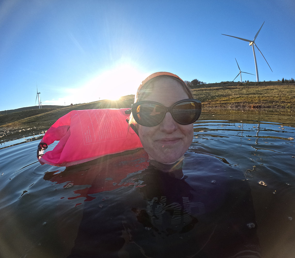 Wild Swimmer Organic Cotton Tea Towel - Scottish Loch Swimming