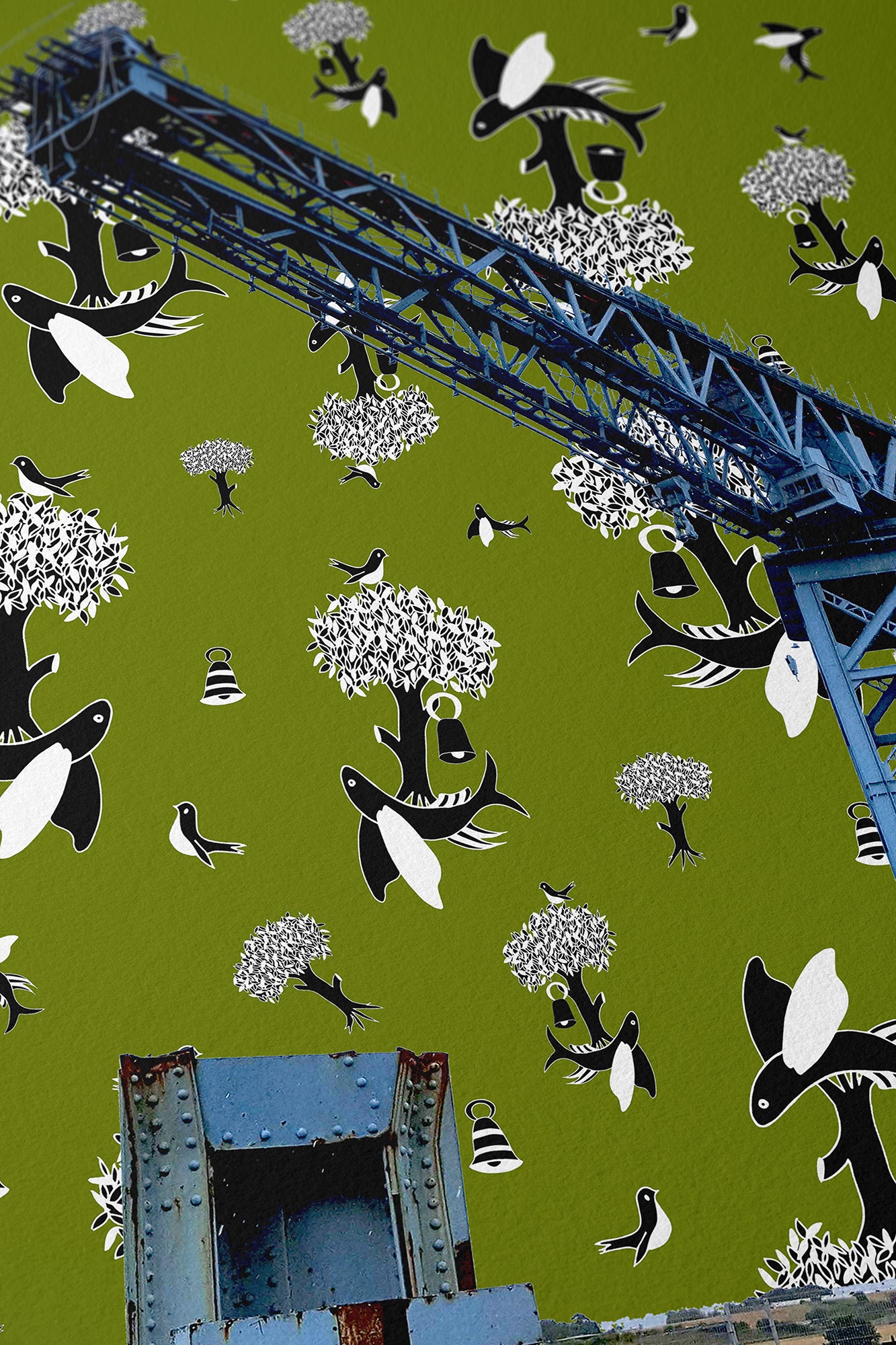 Dear Green Titan Crane Glasgow - A4 Photo Print