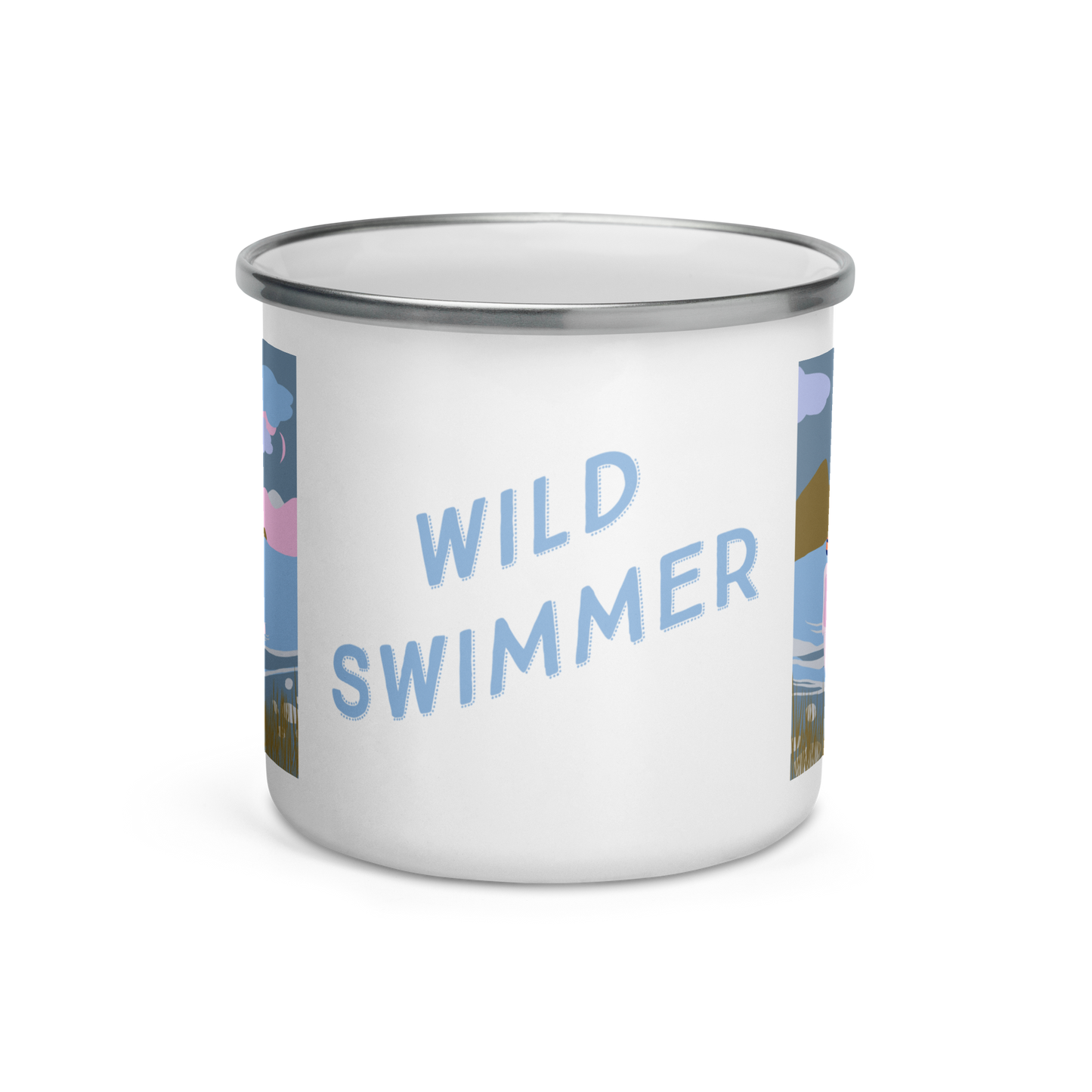 Wild Swimmer Enamel Mug - Loch Swimming