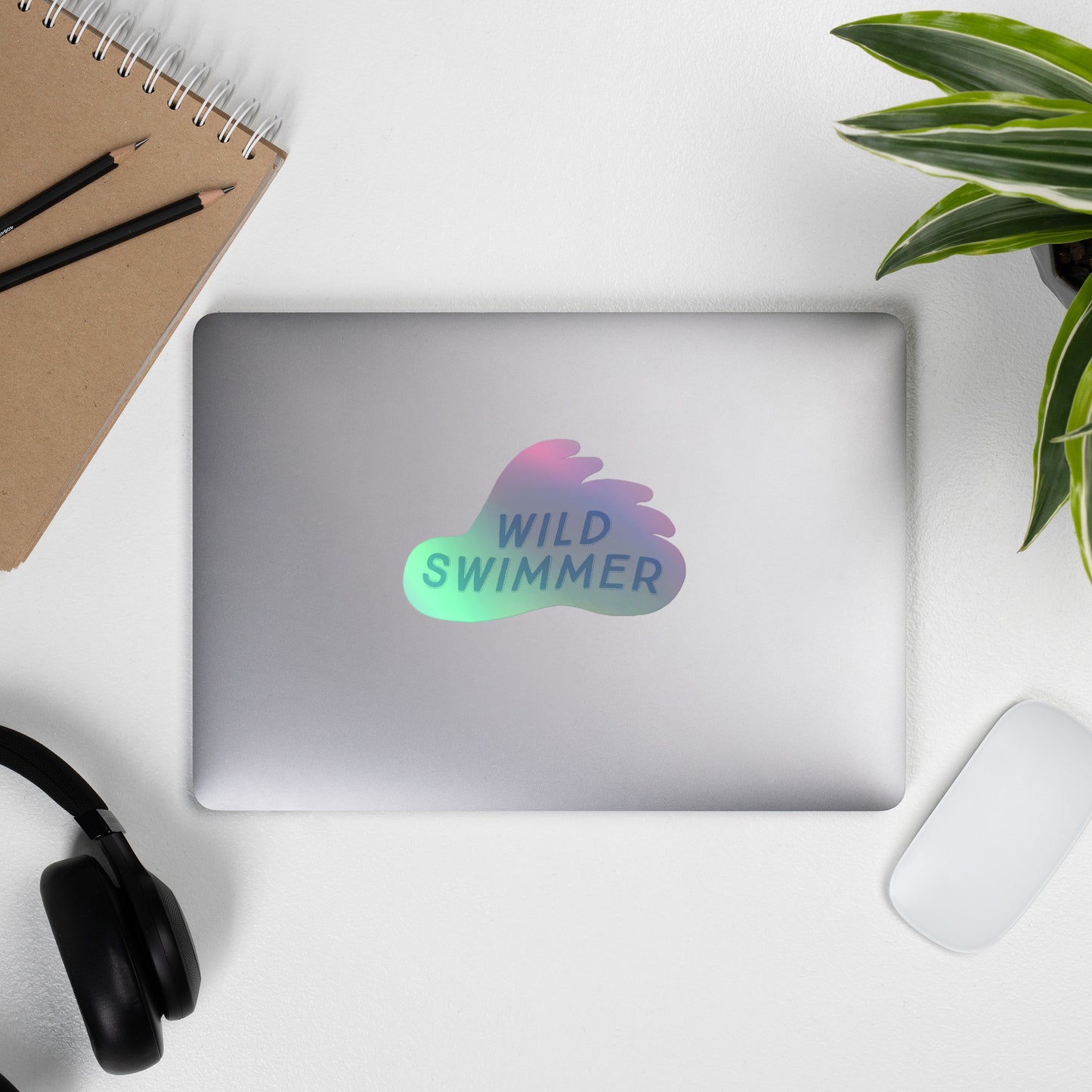 Wild Swimmer Holographic Sticker - Multiple Sizes