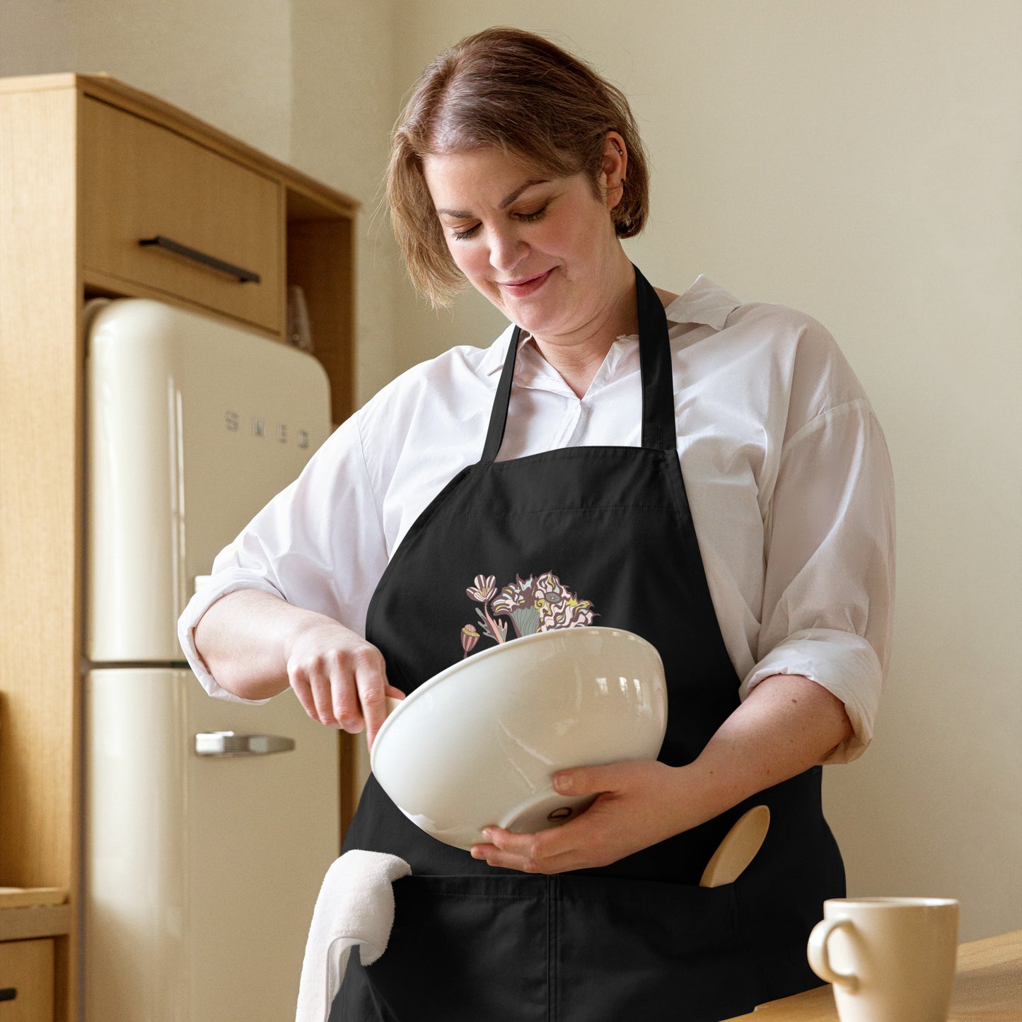 Victorian Autumn Florals Organic Cotton Apron