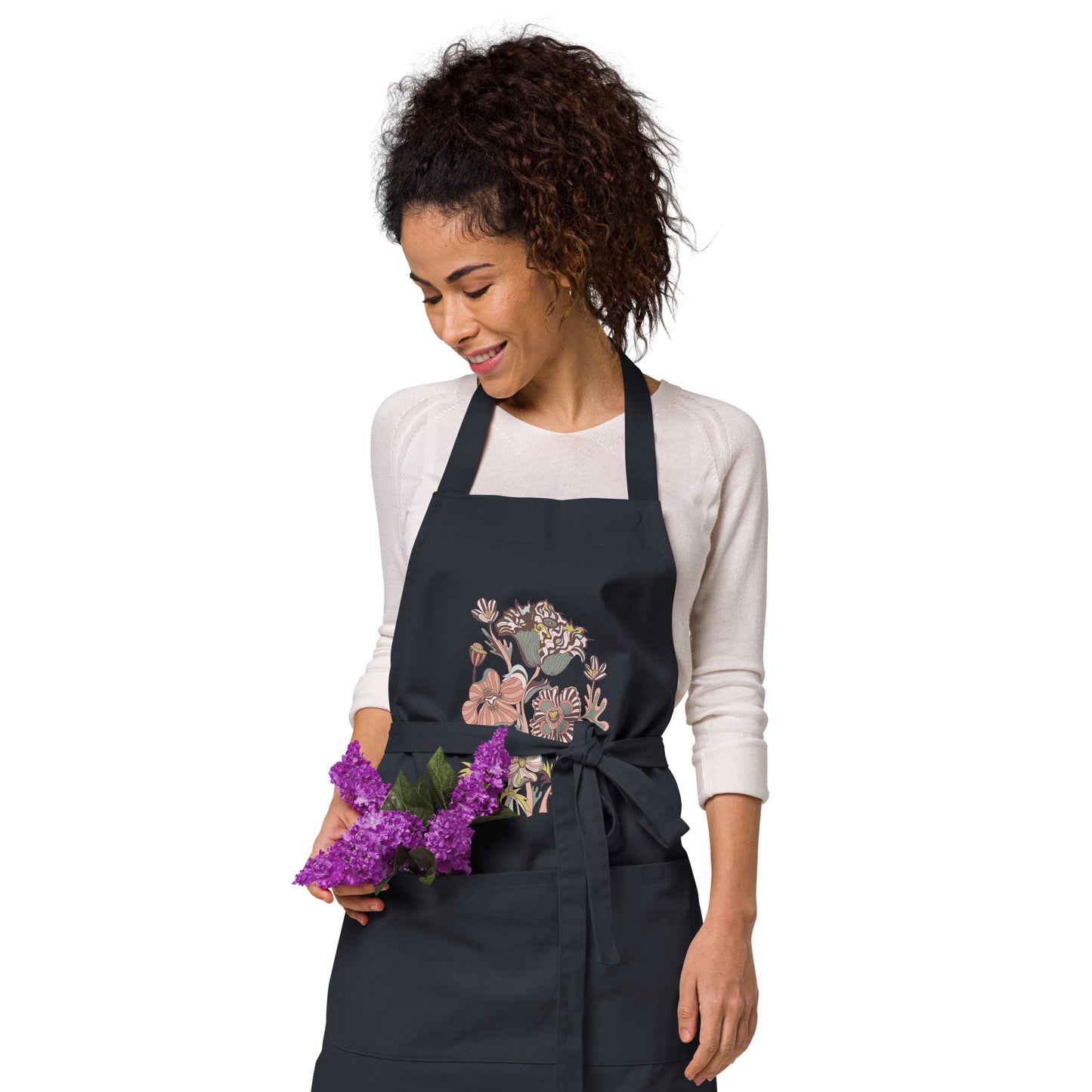 Victorian Autumn Florals Organic Cotton Apron