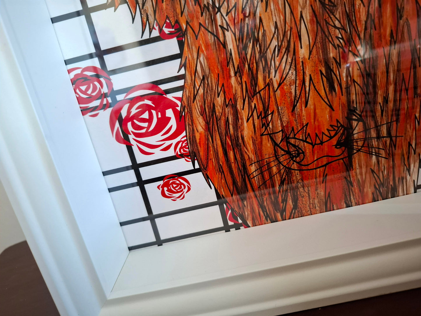 Highland Cow Mackintosh Rose Check Framed Art + Mug Bundle