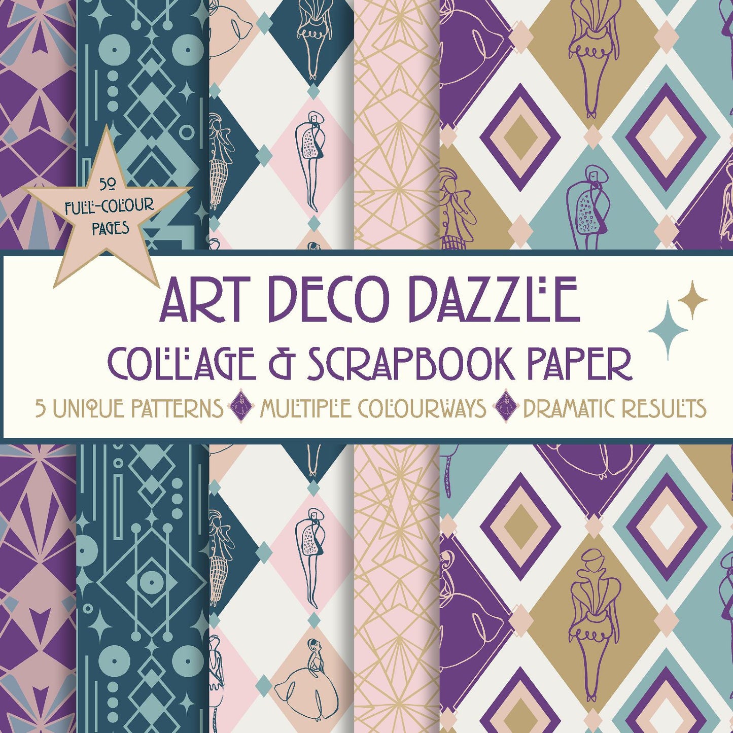 Art Deco Dazzle Collage & Scrapbook Paper