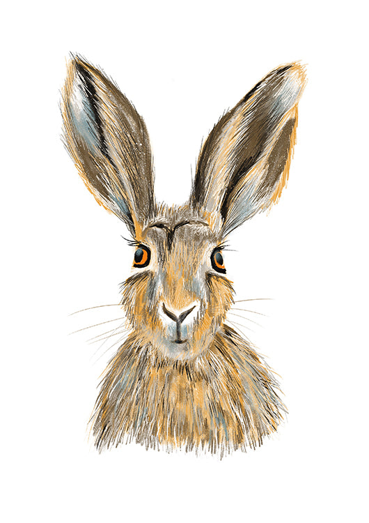 Golden Hare Illustration - A4
