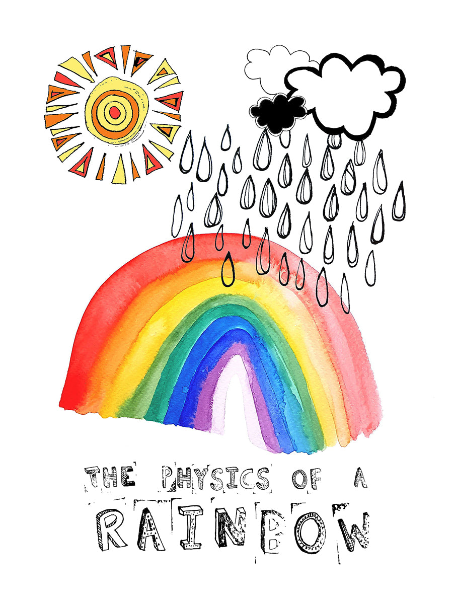 The Physics of a Rainbow A4 illustration