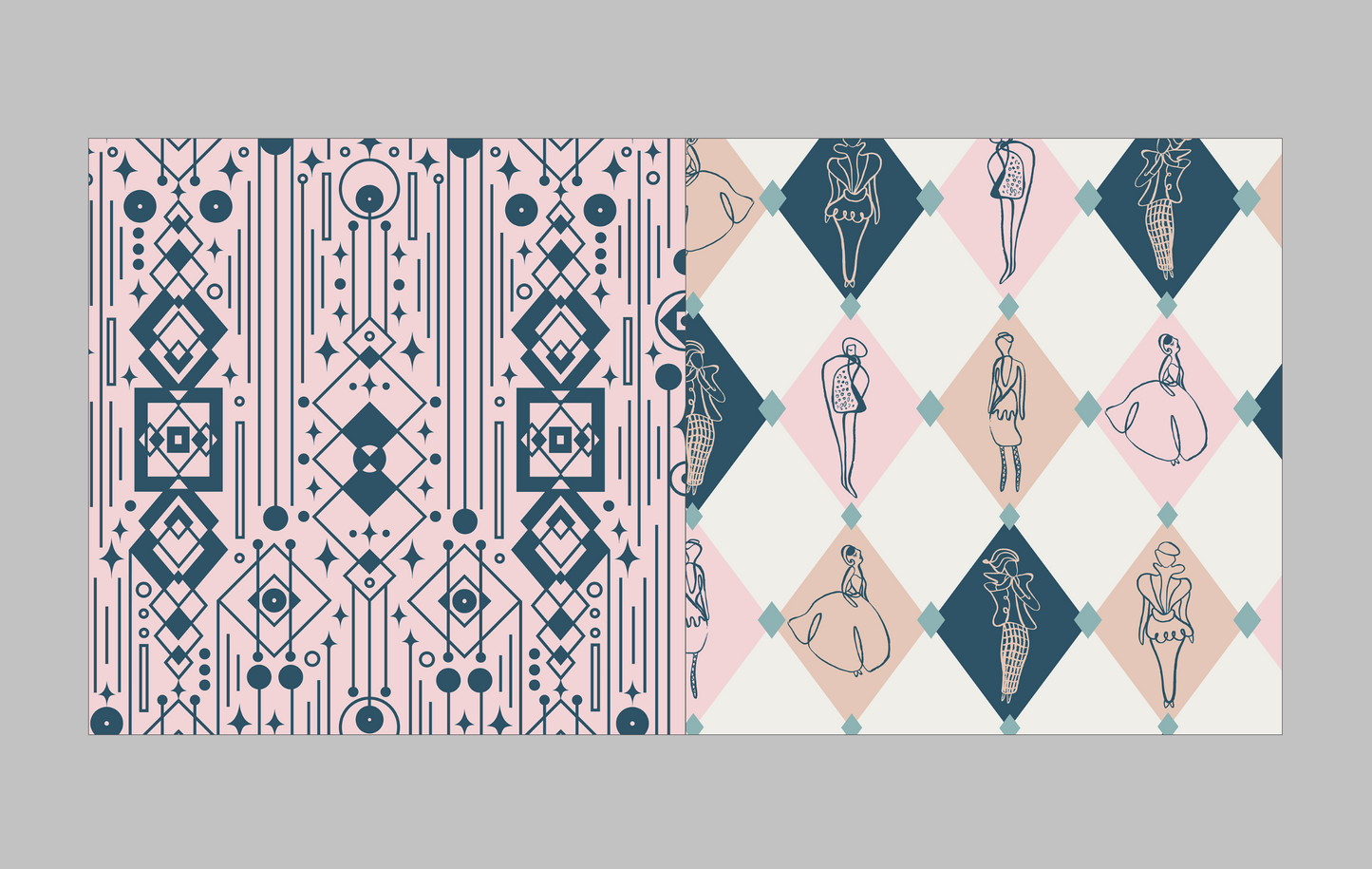 Art Deco Dazzle Collage & Scrapbook Paper