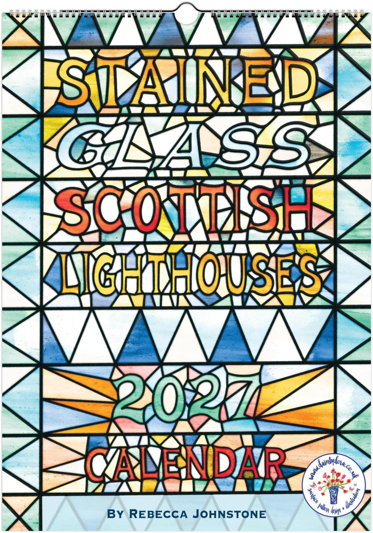 Stained Glass Scottish Lighthouses 2027 Art Wall Calendar