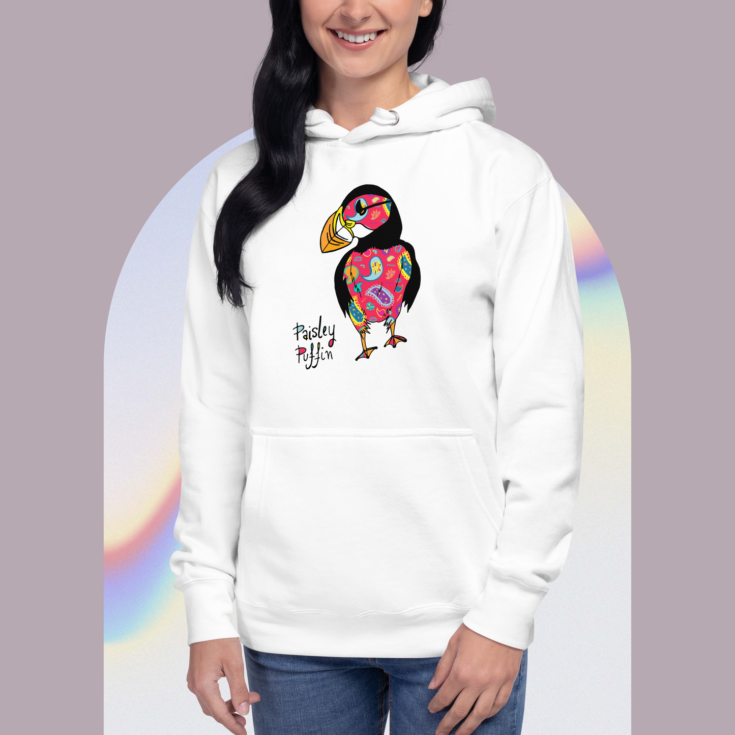Red Puffin Unisex Hoodie