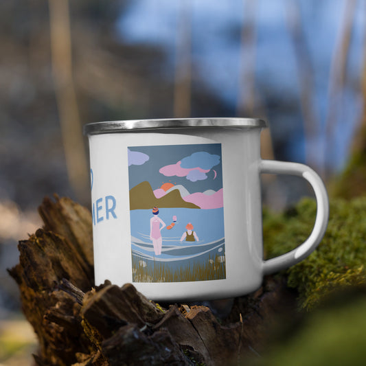 Wild Swimmer Enamel Mug - Loch Swimming