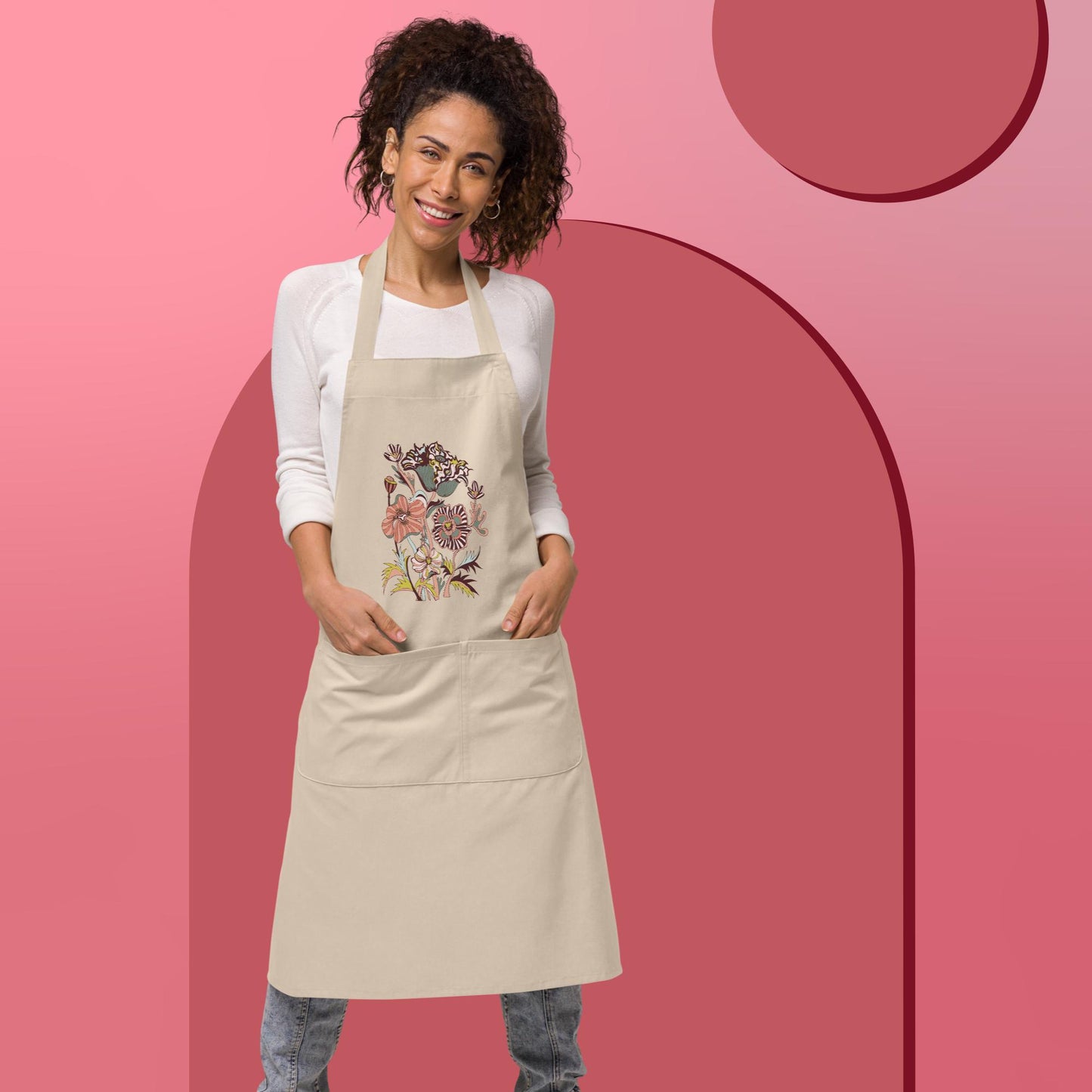 Victorian Autumn Florals Organic Cotton Apron