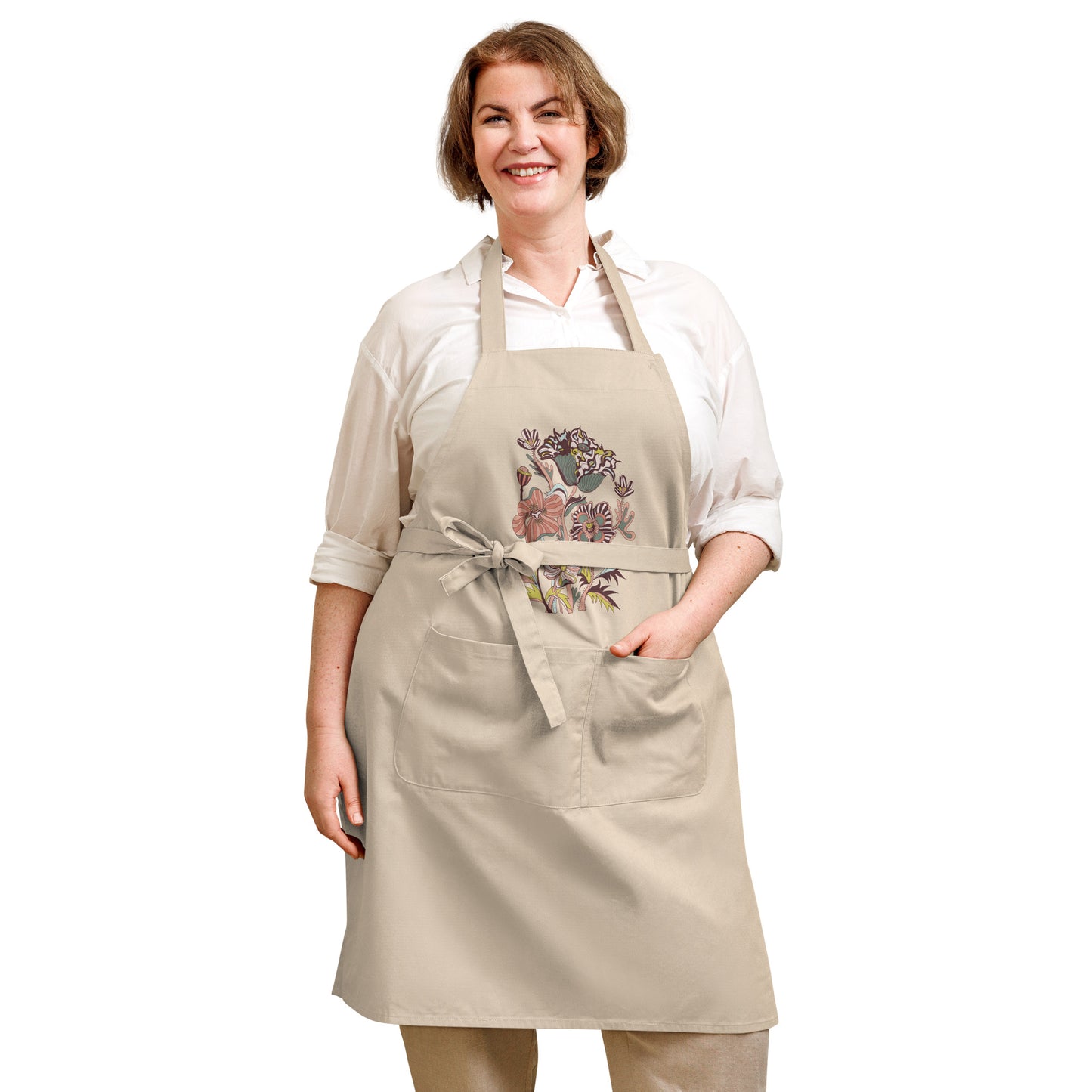 Victorian Autumn Florals Organic Cotton Apron